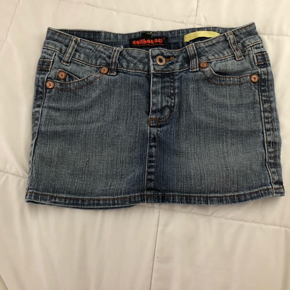 Denim mini skirt,XS
